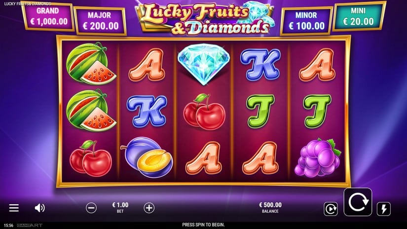 Lucky Fruits & Diamonds slot screen 1