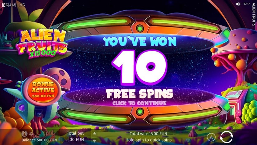 Alien Fruits slot screen 4
