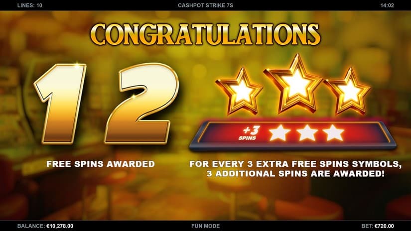 Cashpot Strike 7s slot screen 2