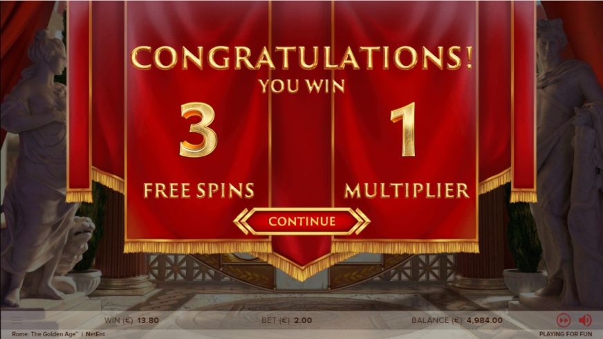 Rome: The Golden Age slot screen 4