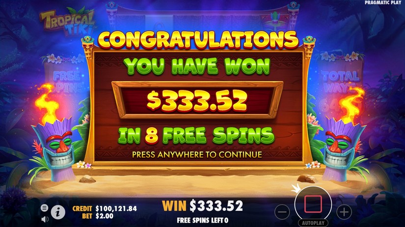 Tropical Tiki slot screen 6