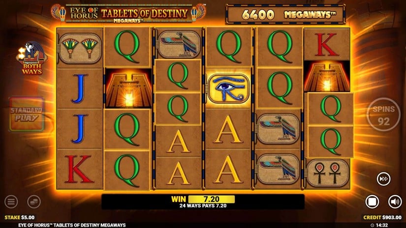 Eye of Horus Tablets of Destiny Megaways slot screen 3