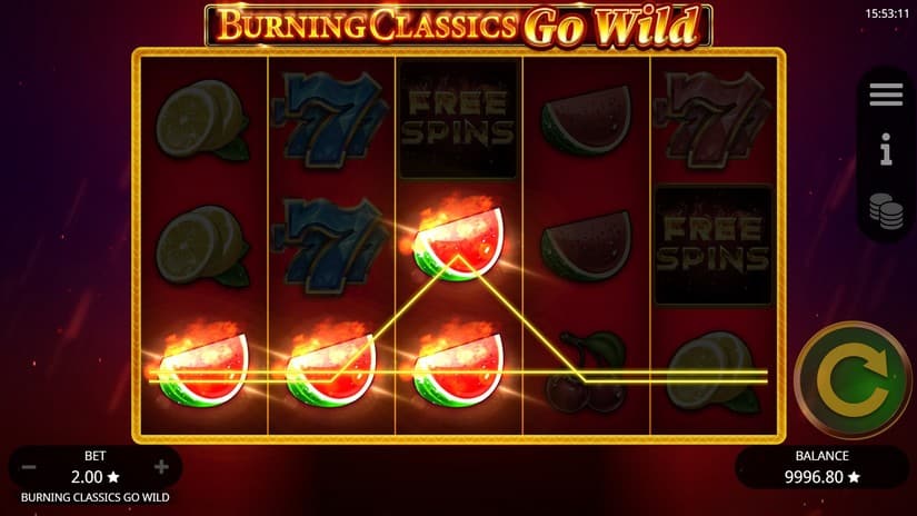 Burning Classics Go Wild slot screen 2