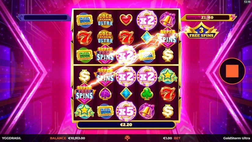 Goldstorm Ultra slot screen 5