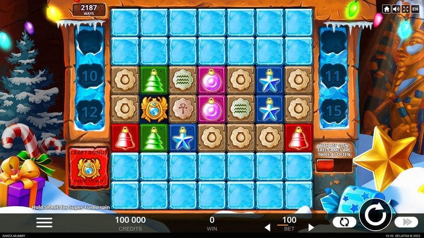 Santa Mummy slot screen 1