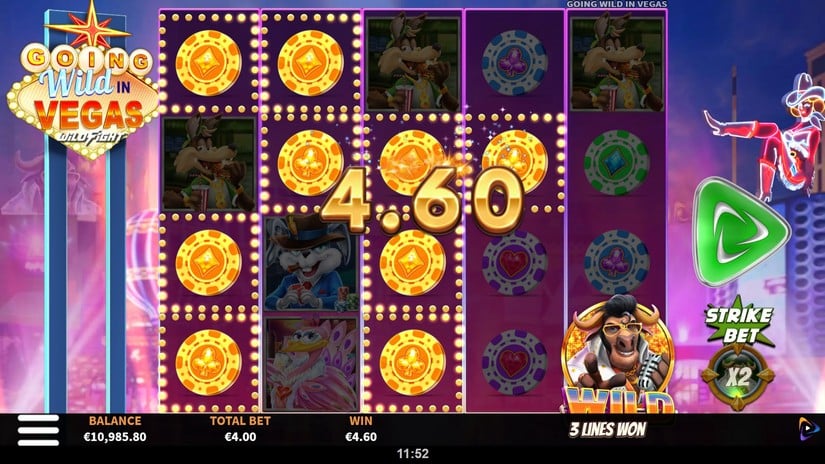 Going Wild in Vegas Wild Fight slot screen 3