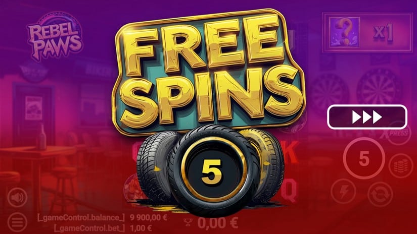 Rebel Paws slot screen 2