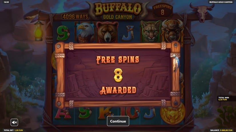Buffalo Gold Canyon slot screen 3