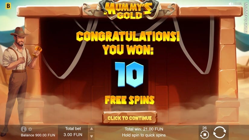 Mummy’s Gold slot screen 4