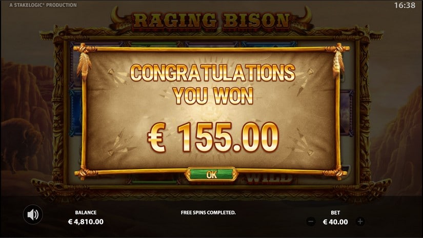 Raging Bison slot screen 5