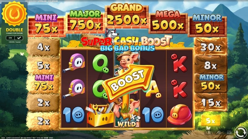 Super Cash Boost Big Bad Bonus slot screen 2