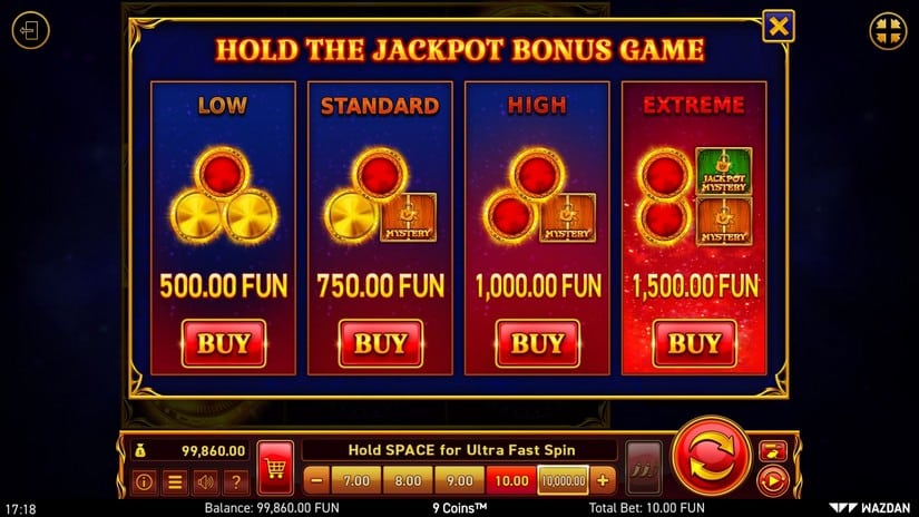 9 Coins™ slot screen 2