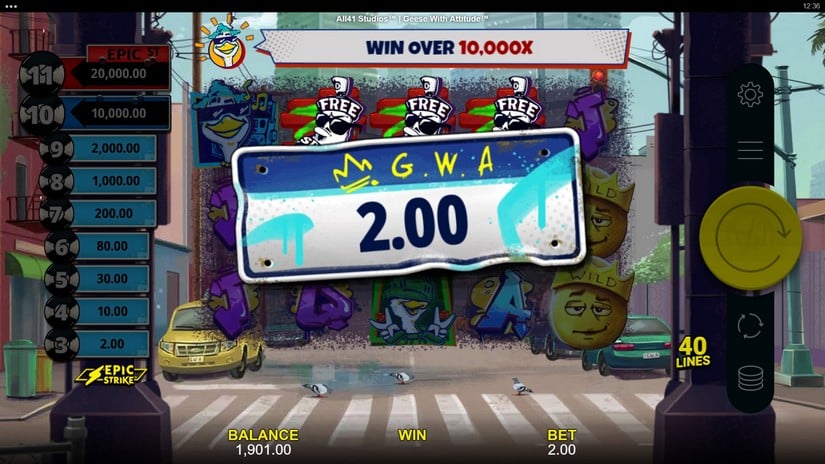 Geese With Attitude slot screen 2