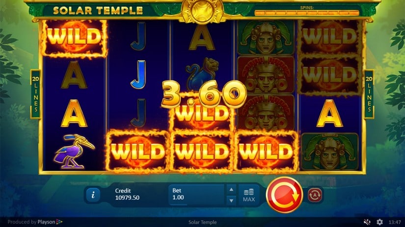 Solar Temple slot screen 4