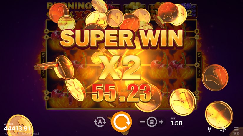 Burning Wins x2 slot screen 7