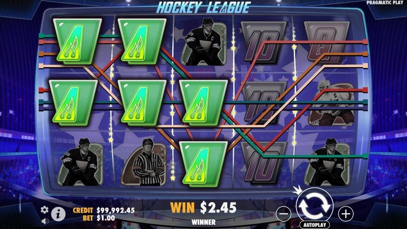 Hockey League slot screen 2