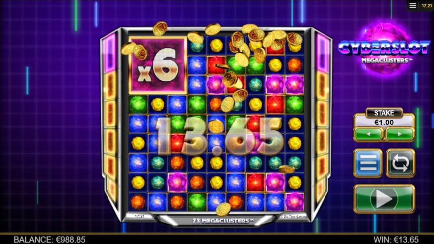 Cyberslot Megaclusters slot screen 4