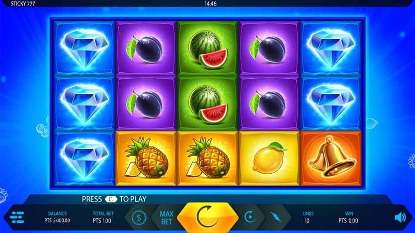 Sticky 777 slot screen 1