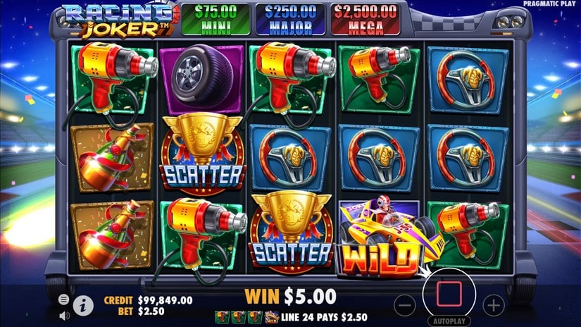 Racing Joker slot screen 4