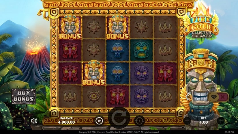 Fire and Gold Cluster Breaker slot screen 2