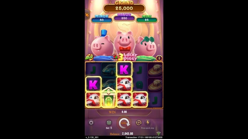 3 Lucky Piggy slot screen 2