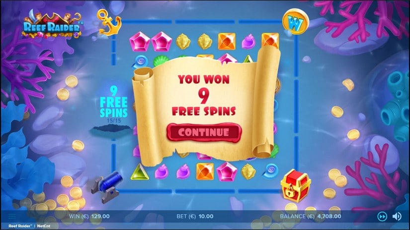 Reef Raider slot screen 6