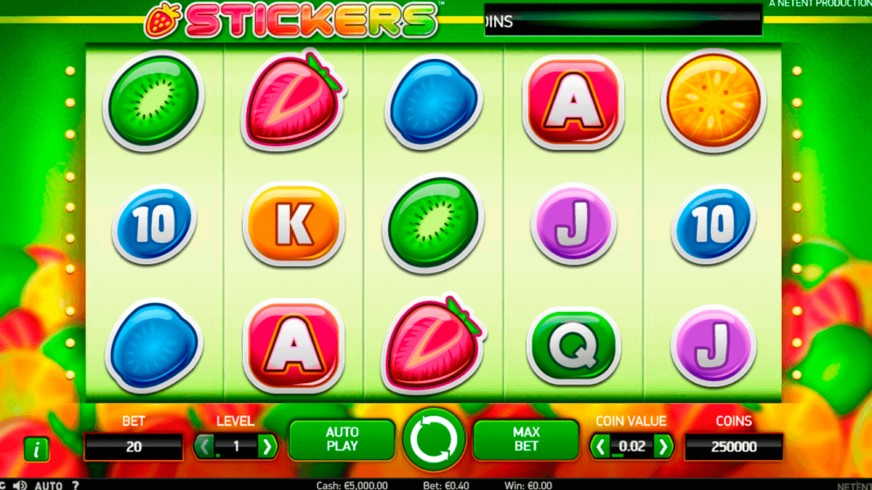 Stickers slot screen 1