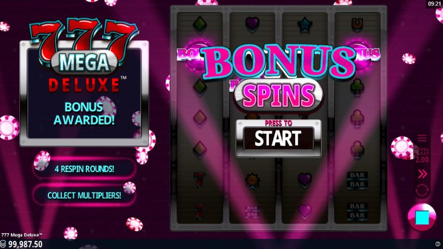 777 Mega Deluxe slot screen 3