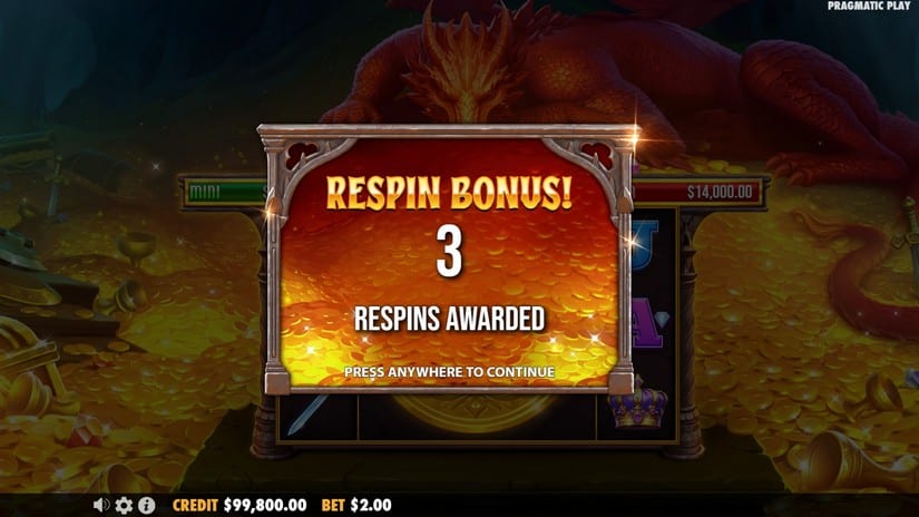 Sleeping Dragon slot screen 5