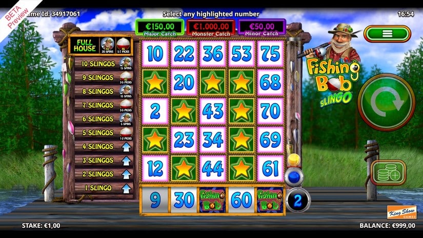Slingo Fishing Bob slot screen 3
