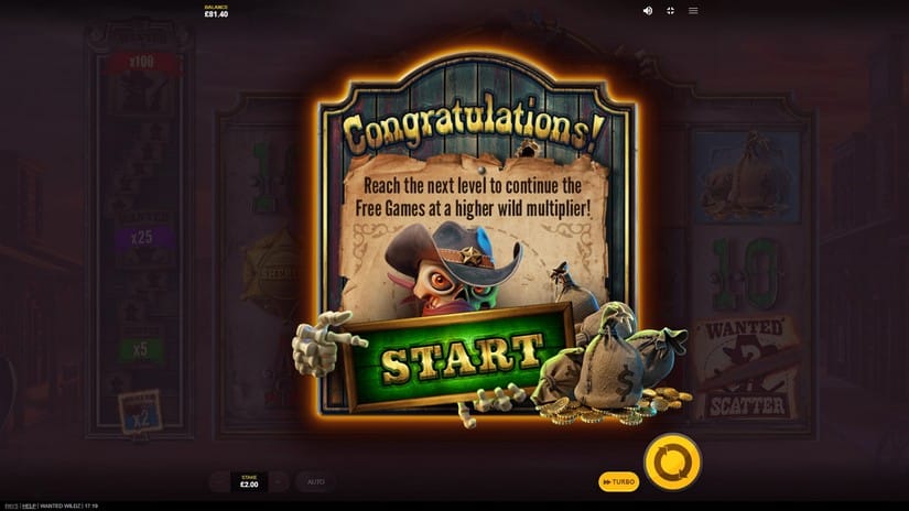 Wanted Wildz slot screen 5