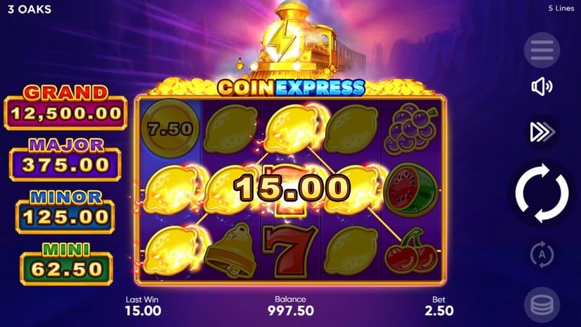 Coin Express slot screen 2