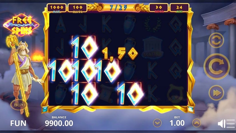 Zeus Fortune slot screen 3