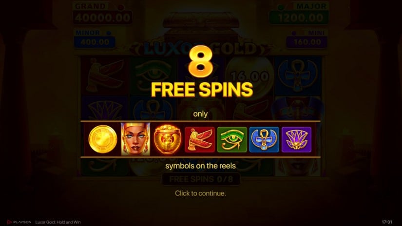 Luxor Gold: Hold and Win slot screen 4