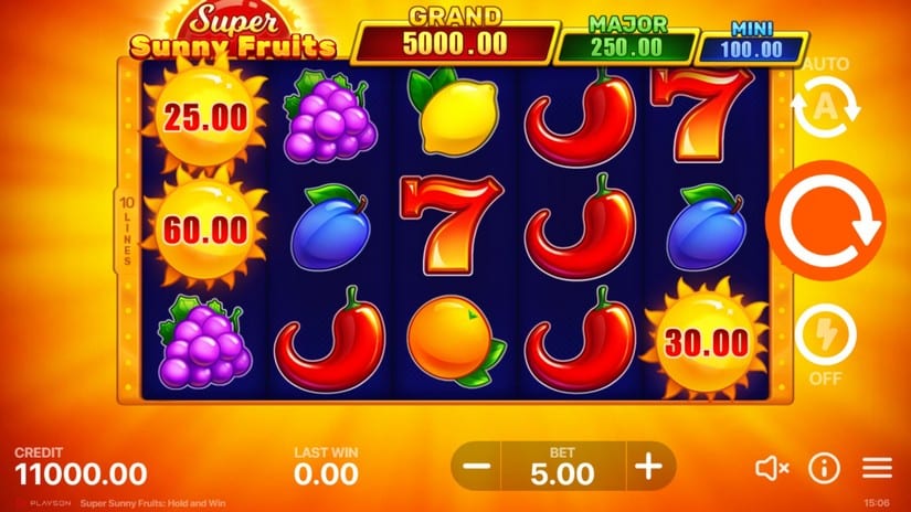 Super Sunny Fruits slot screen 1