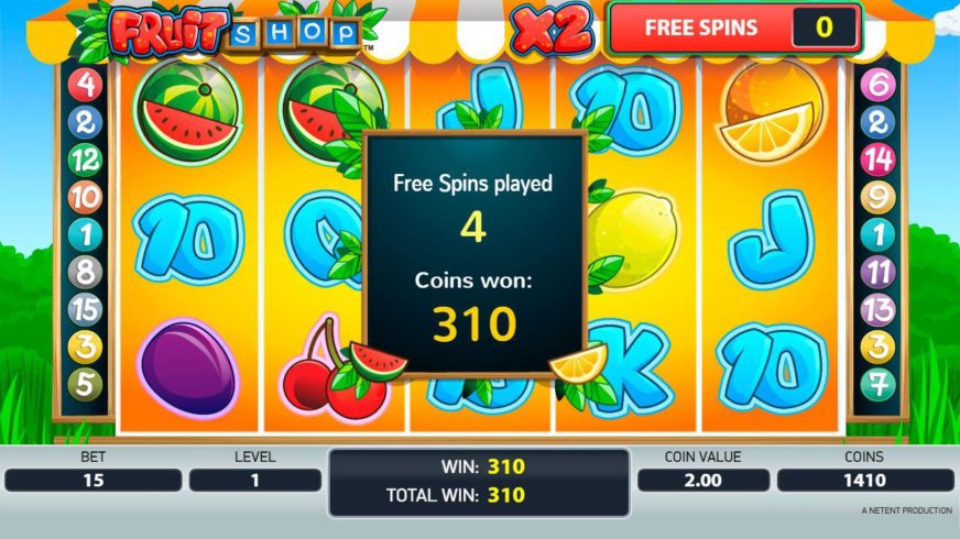 Fruit Shop slot screen 3