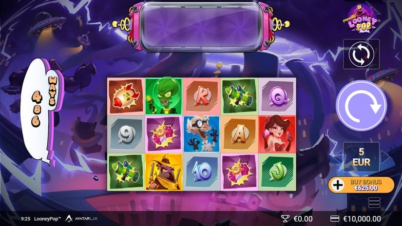 LooneyPop slot screen 1