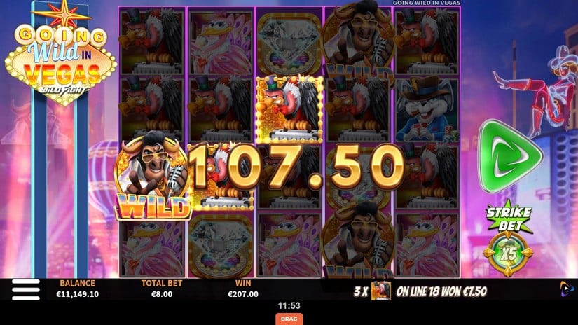 Going Wild in Vegas Wild Fight slot screen 7