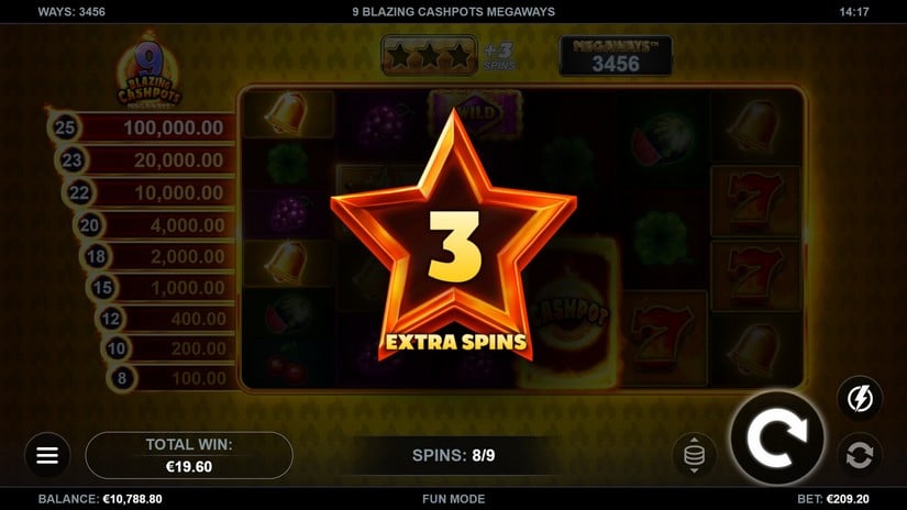 9 Blazing Cashpots Megaways slot screen 6