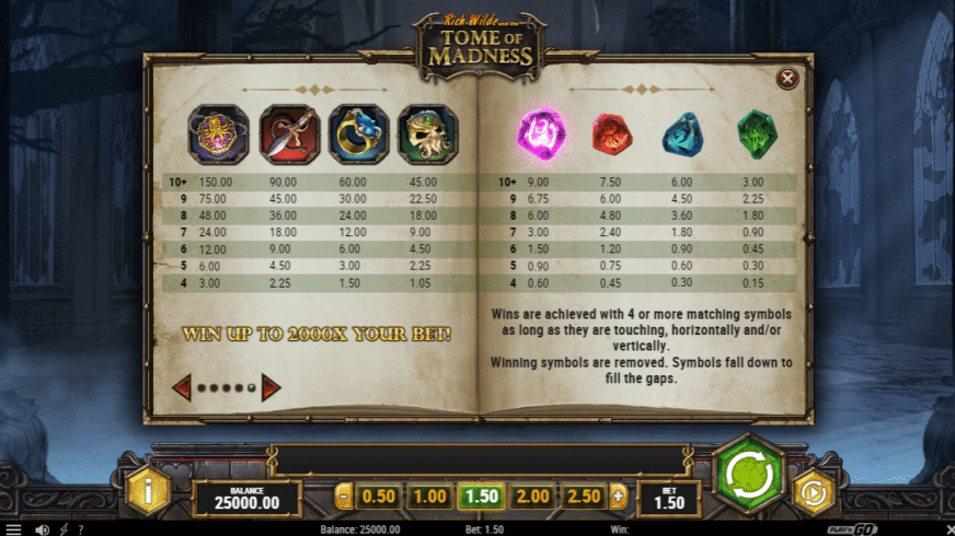 Tome of Madness slot screen 2