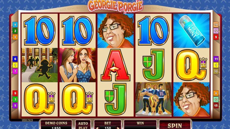 Georgie Porgie slot screen 3
