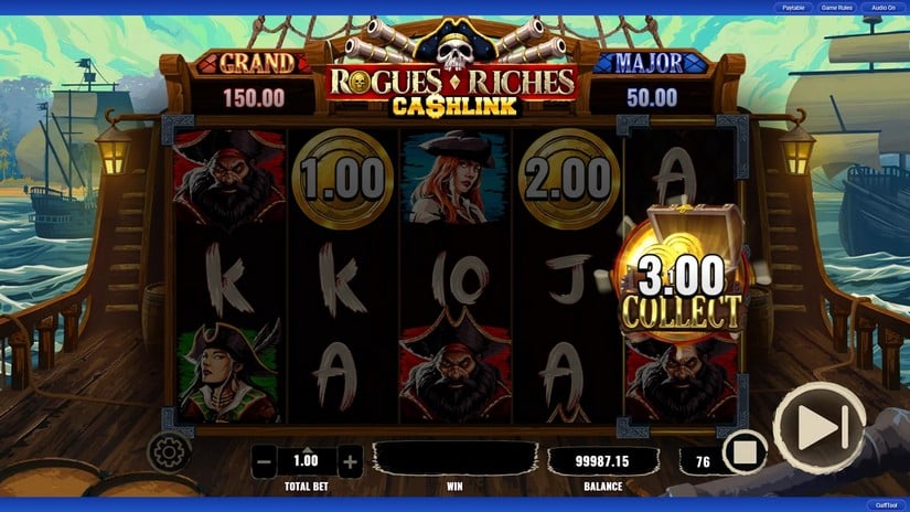 Rogues Riches Cashlink slot screen 3