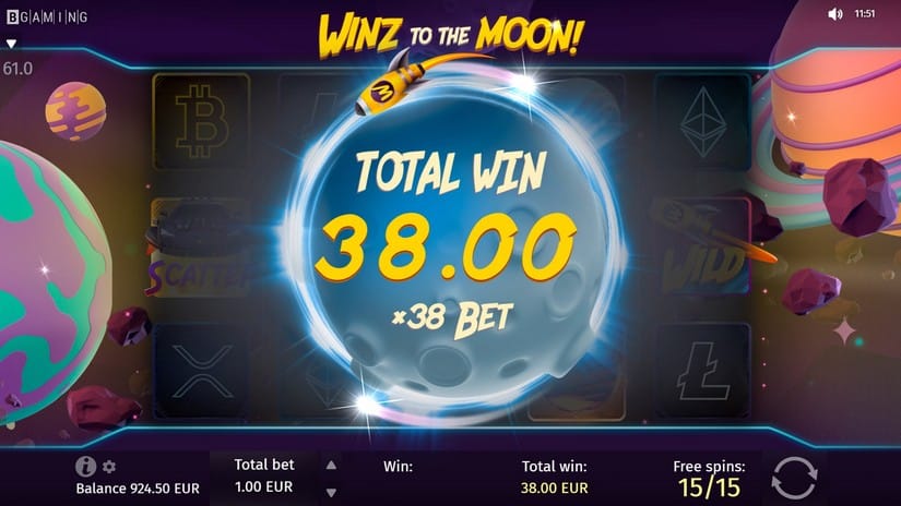 Winz to the Moon slot screen 7