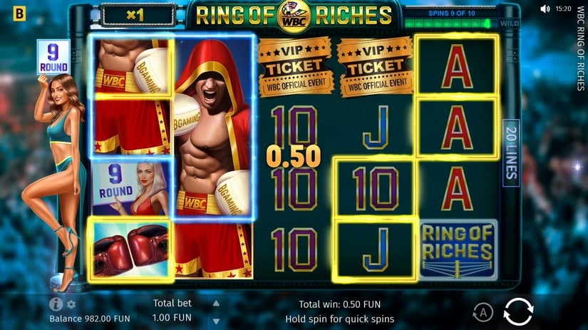 WBC Ring Of Riches slot screen 3