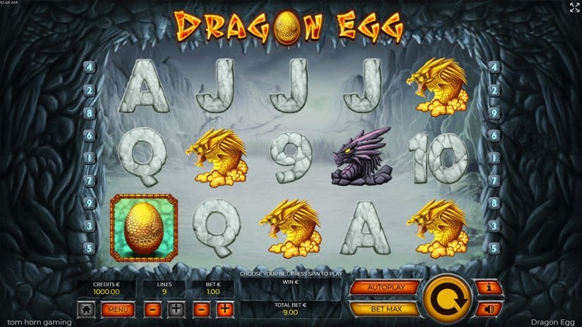 Dragon Egg slot screen 1