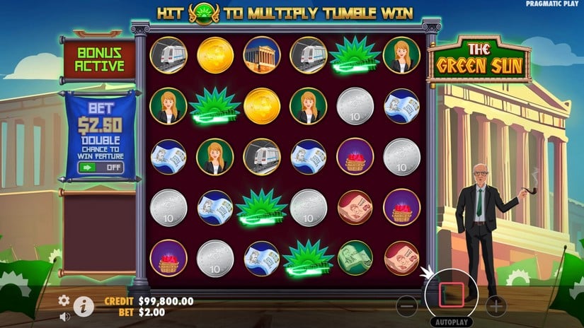 The Green Sun slot screen 2