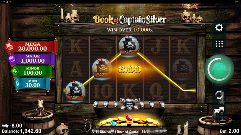Book of Captain Silver slot screen 3