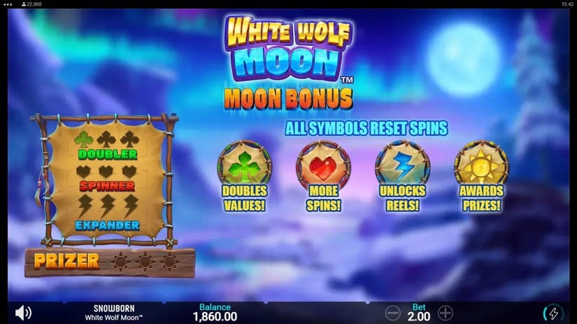 White Wolf Moon slot screen 3