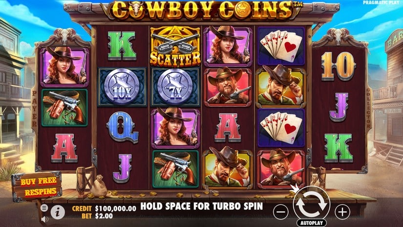 Cowboy Coins slot screen 1