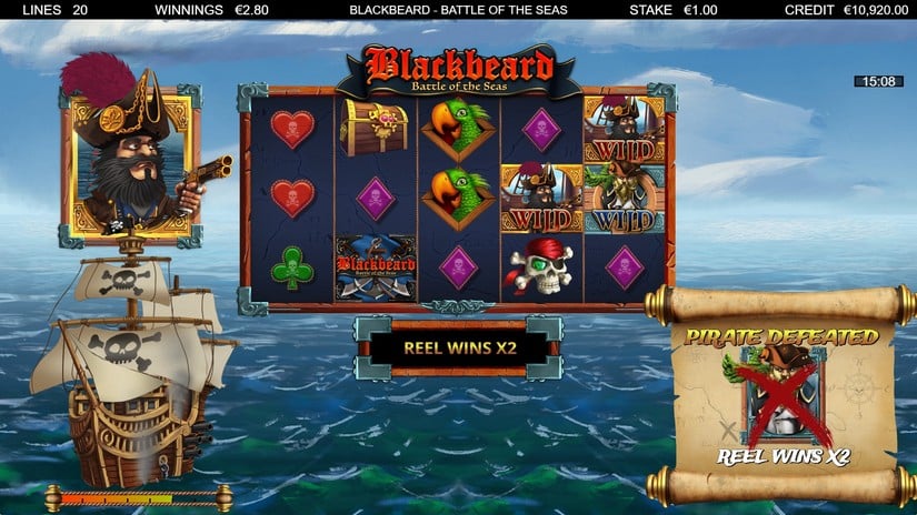 Blackbeard Battle Of The Seas slot screen 5
